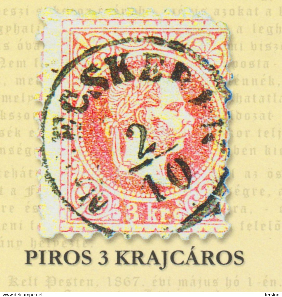 POSTMARK Nagybecskerek SERBIA Stamp On Stamp 1867 Commemorative Memorial Sheet 150 Anniv STAMP 2017 Hungary - Souvenirbögen