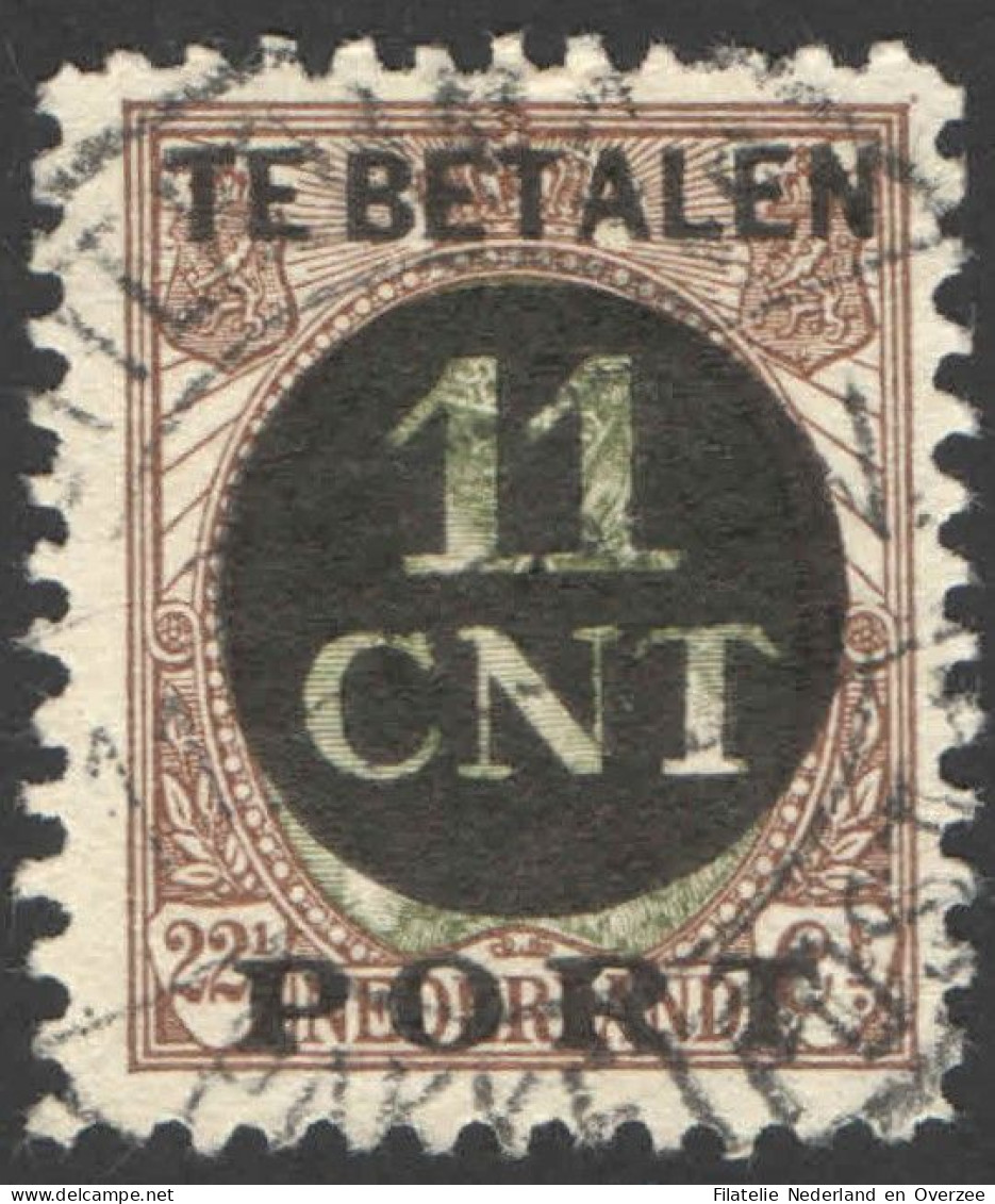 Nederland 1924 Postpakket-verrekenzegel 1B Gestempeld/used Tanding/Perforation 11 1/2 X 11 Plaatfout PM13 - Autres & Non Classés