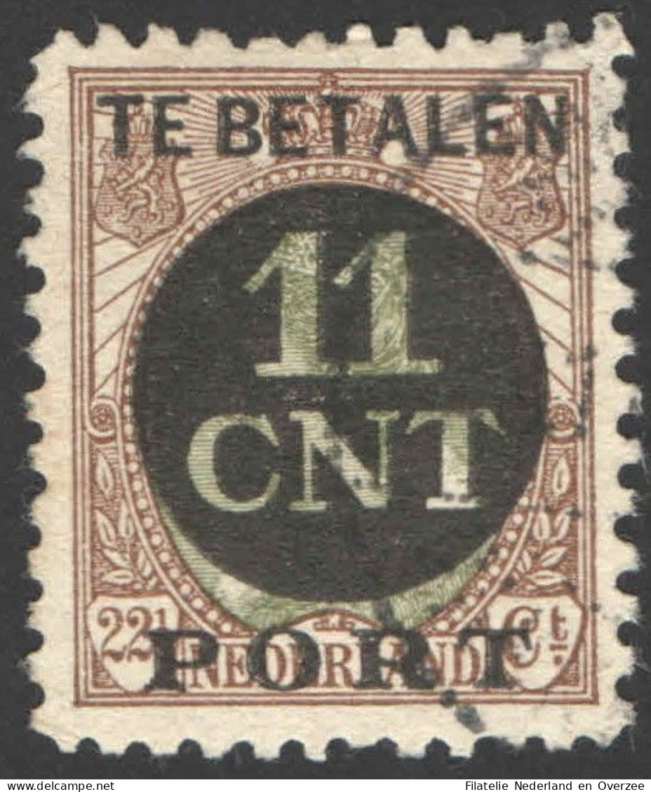 Nederland 1924 Postpakket-verrekenzegel 1B Gestempeld/used Tanding/Perforation 11 1/2 X 11 Plaatfout PM13 - Sonstige & Ohne Zuordnung