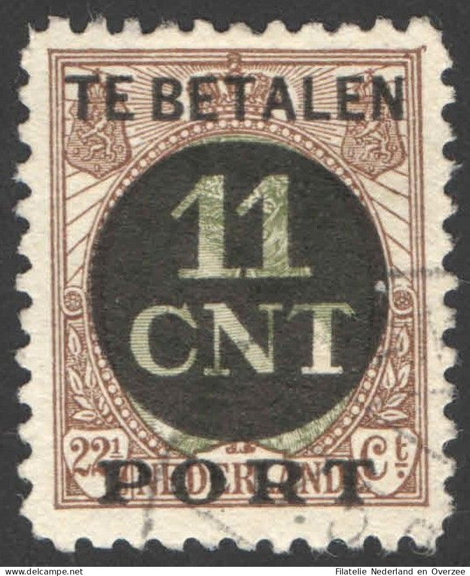 Nederland 1924 Postpakket-verrekenzegel 1B Gestempeld/used Tanding/Perforation 11 1/2 X 11 Plaatfout PM13 - Other & Unclassified