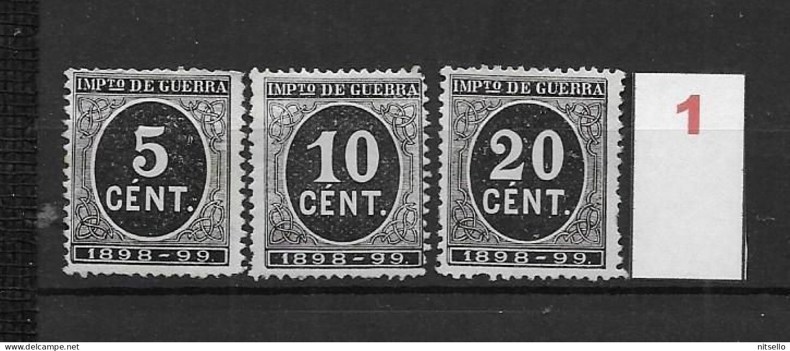 LOTE 2238 A /// (C045) ESPAÑA 1898  EDIFIL Nº: 236+237+239 NSG  ¡¡¡ OFERTA - LIQUIDATION - JE LIQUIDE !!! - Used Stamps