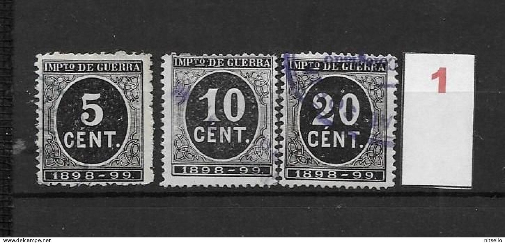 LOTE 2238 A /// (C045) ESPAÑA 1898  EDIFIL Nº: 236+237+239 USADOS  ¡¡¡ OFERTA - LIQUIDATION - JE LIQUIDE !!! - Used Stamps