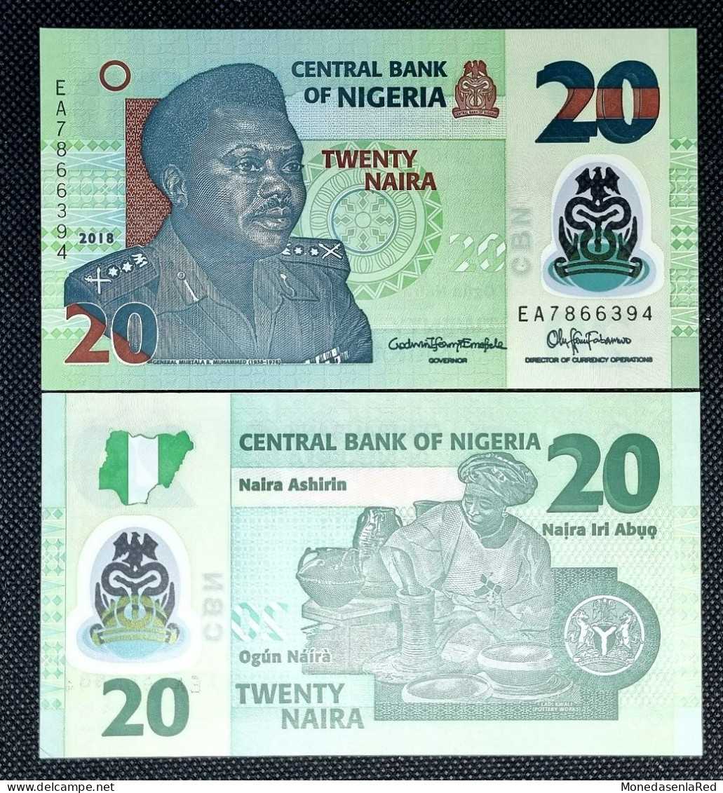 NIGERIA 20 NAIRA 2018 POLIMERO SC / UNC P-34n.1 - Nigeria