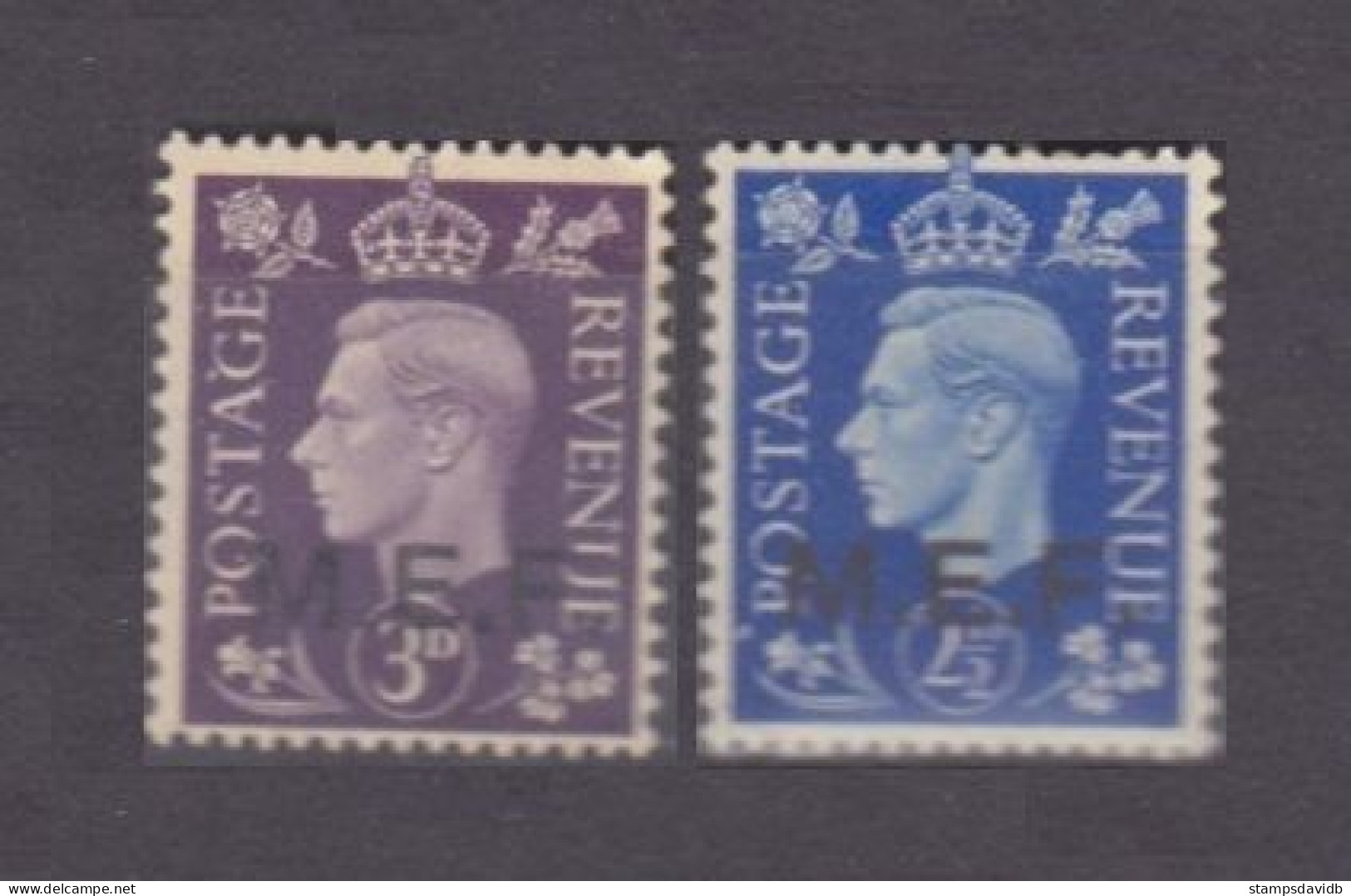 1942 Italian Colony British Military Mail 12I-13I King George VI - Overprint M.E.F. - Britische Bes. MeF