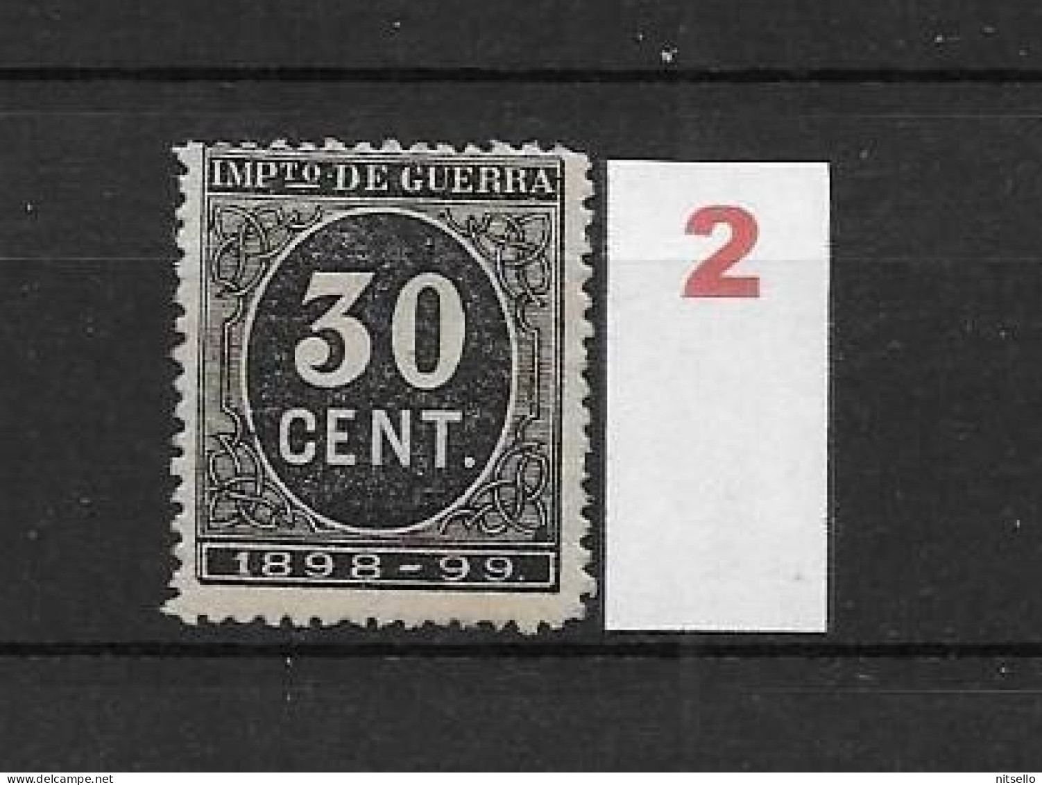 LOTE 2238 A /// (C030) ESPAÑA 1898  30 CTMOS NO CATALOGADO NSG   ¡¡¡ OFERTA - LIQUIDATION - JE LIQUIDE !!! - Nuevos