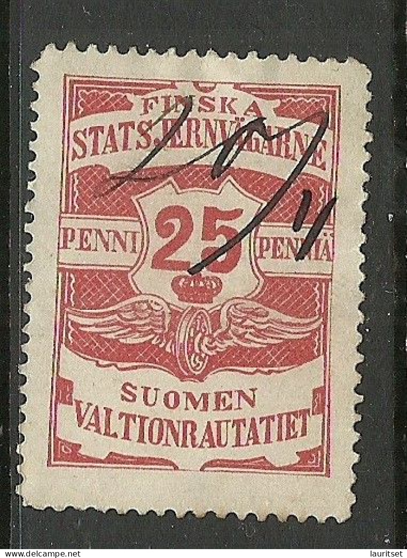 FINLAND FINNLAND 1903 Railway Stamp State Railway 25 P. O - Colis Postaux