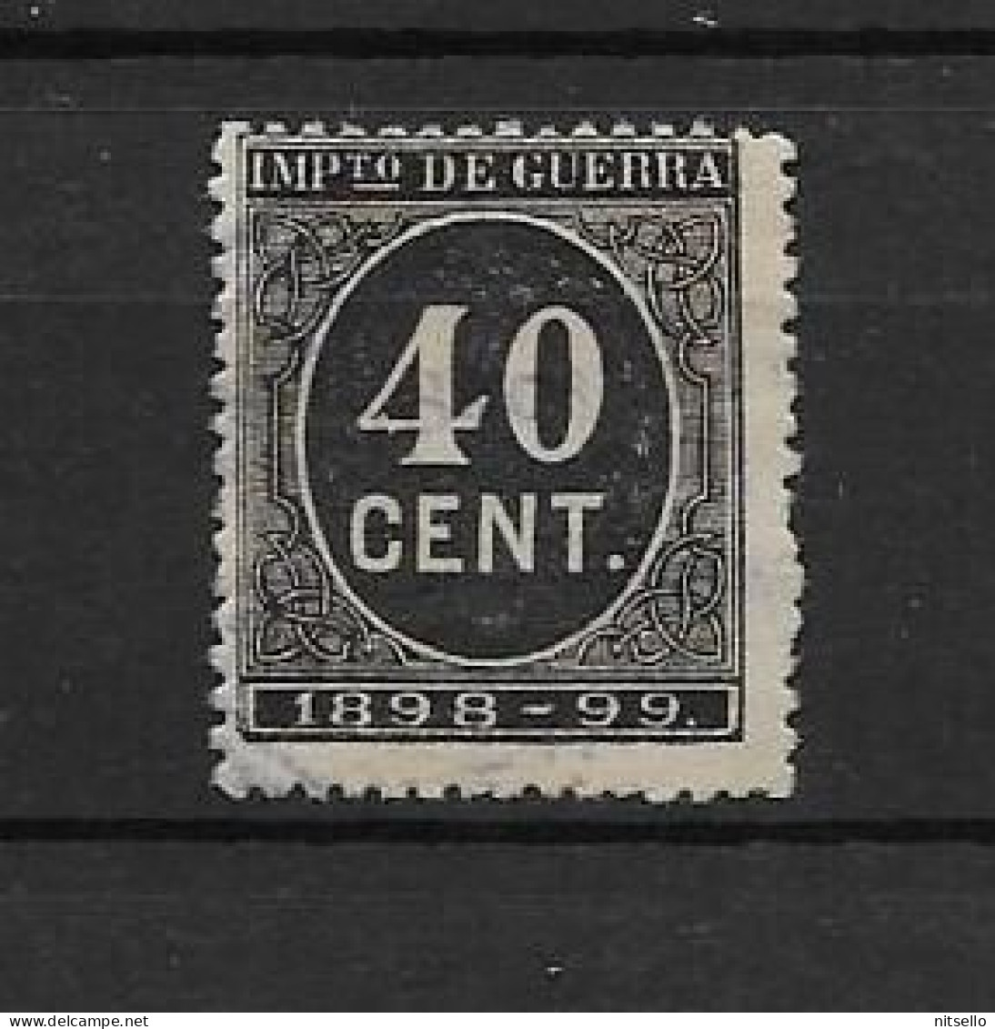 LOTE 2238 A /// (C015) ESPAÑA 1898  40 CTMOS NO CATALOGADO USADO   ¡¡¡ OFERTA - LIQUIDATION - JE LIQUIDE !!! - Used Stamps