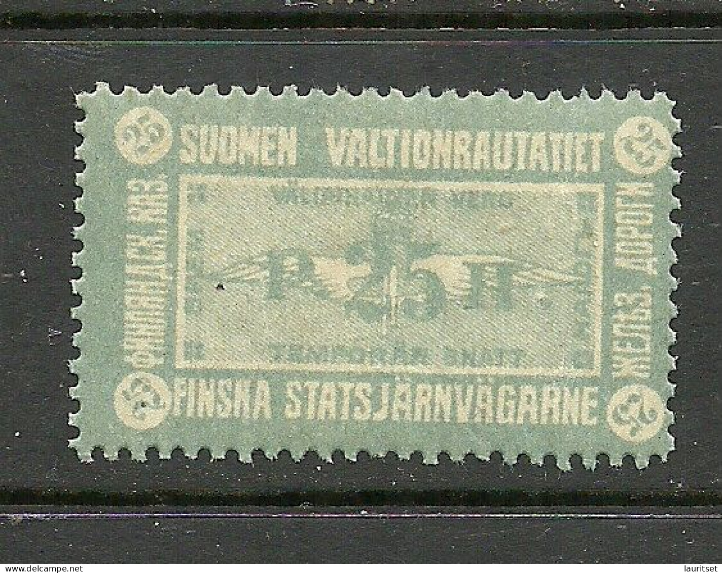 FINLAND FINNLAND 1915 Railway Stamp State Railway 25 P. MNH - Postpaketten