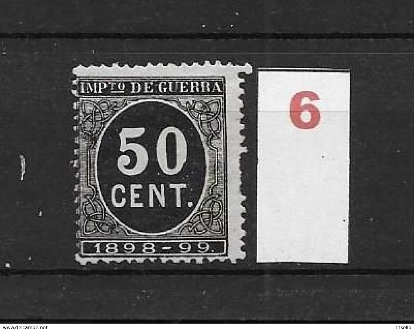 LOTE 2238 A /// (C015) ESPAÑA 1898  50 CTMOS NO CATALOGADO NSG   ¡¡¡ OFERTA - LIQUIDATION - JE LIQUIDE !!! - Neufs