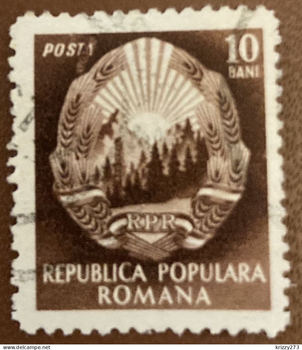 Romania 1952 Coat Of Arms 10b - Used - Fiscali