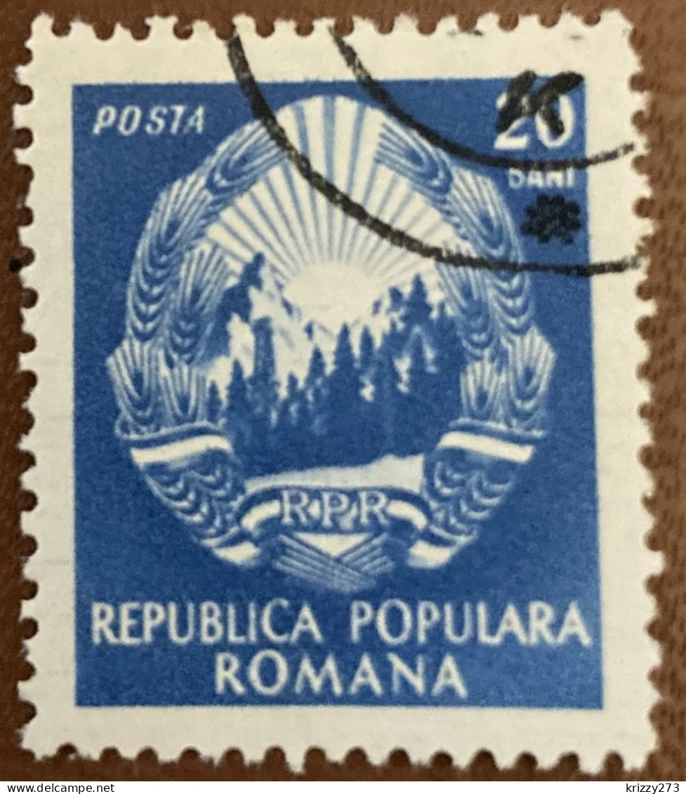 Romania 1952 Coat Of Arms 20b - Used - Fiscale Zegels