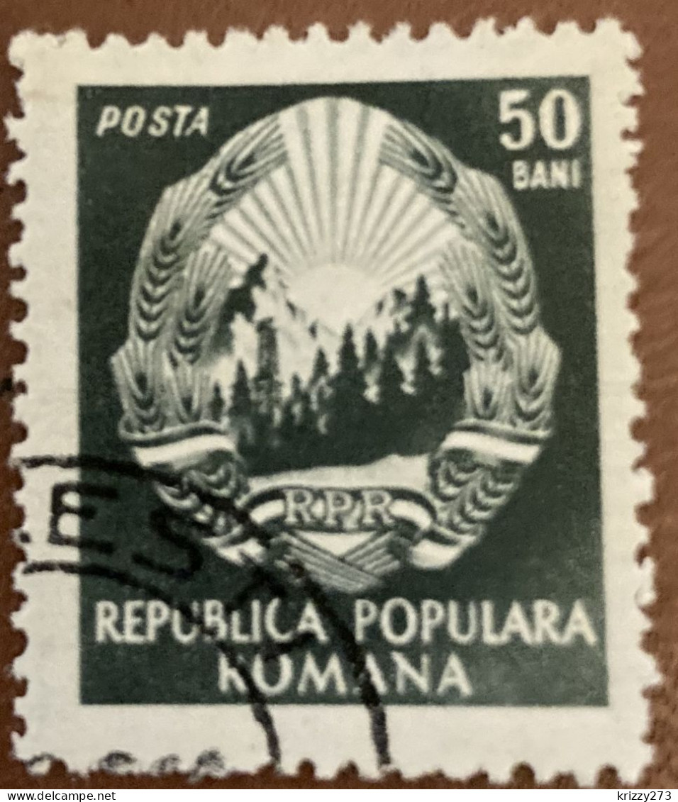 Romania 1952 Coat Of Arms 50b - Used - Revenue Stamps