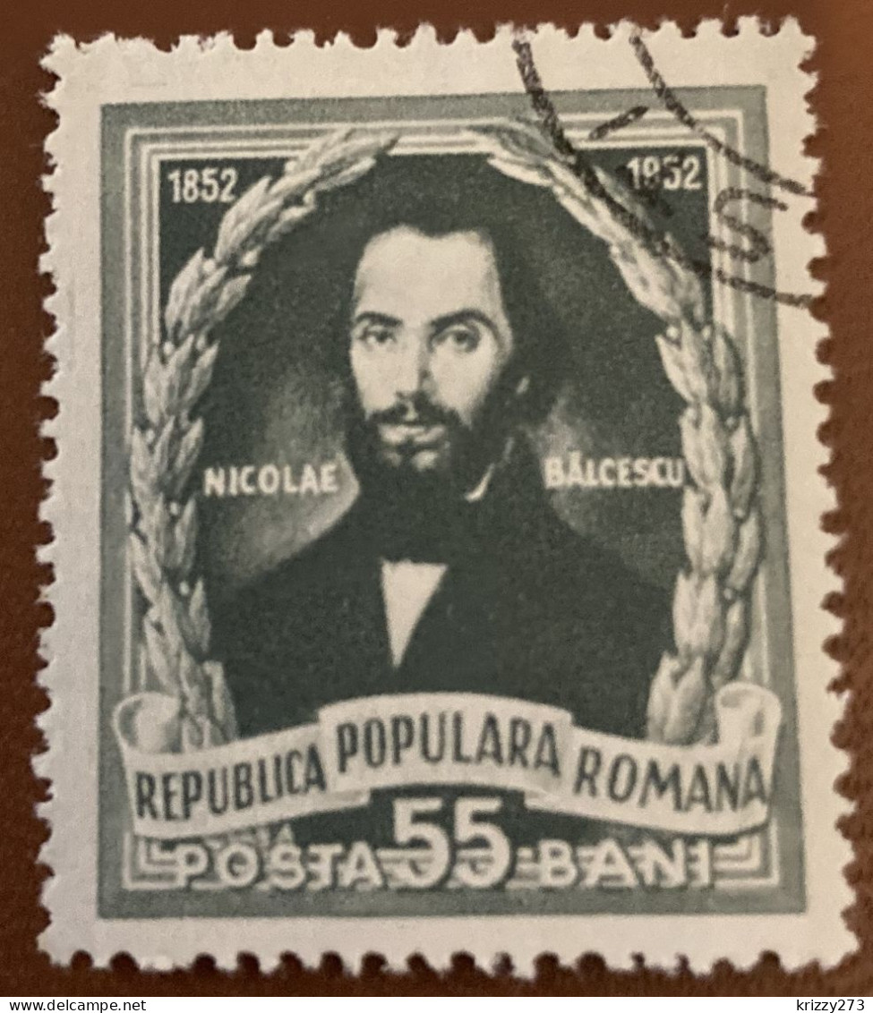 Romania 1952 The 100th Anniversary Death Nicolae Balcescu 55b - Used - Fiscaux
