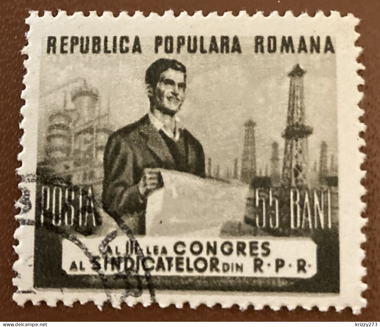 Romania 1953 The 3rd Congress Of The National Trade Union 55b - Used - Fiscaux