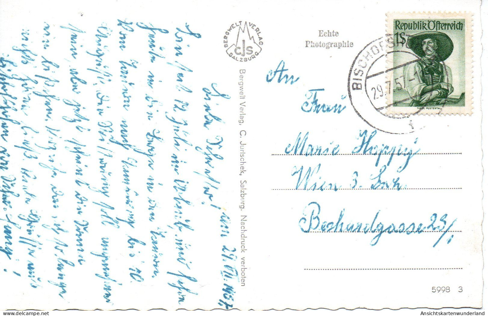 Bischofshofen G. D. Tennengebirge 1957 (12733) - Bischofshofen