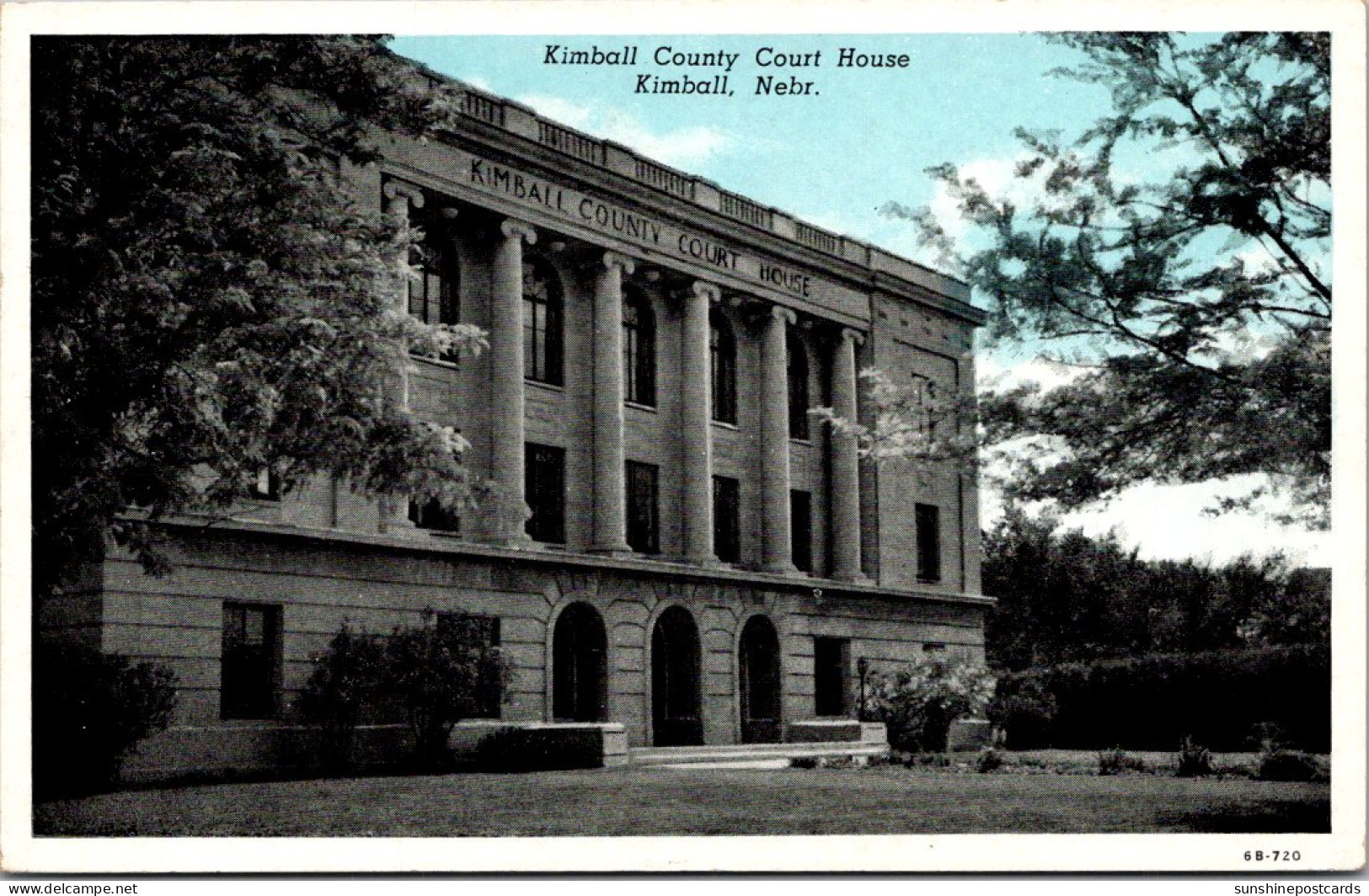 Nebraska Kimball County Court House Curteich - Altri & Non Classificati