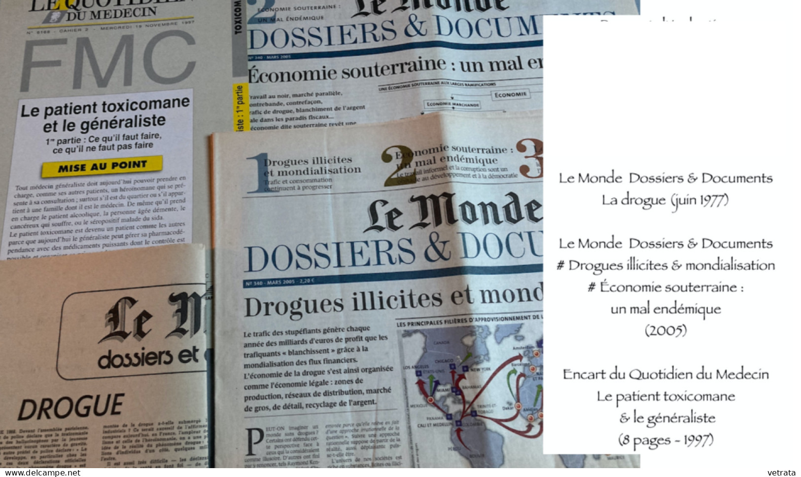 Toxicomanie/Usages De Drogues : 35 Articles (brochures-rapports-plaquettes-dépliants/Journaux/Dossiers & Documents Du Mo - Bücherpakete