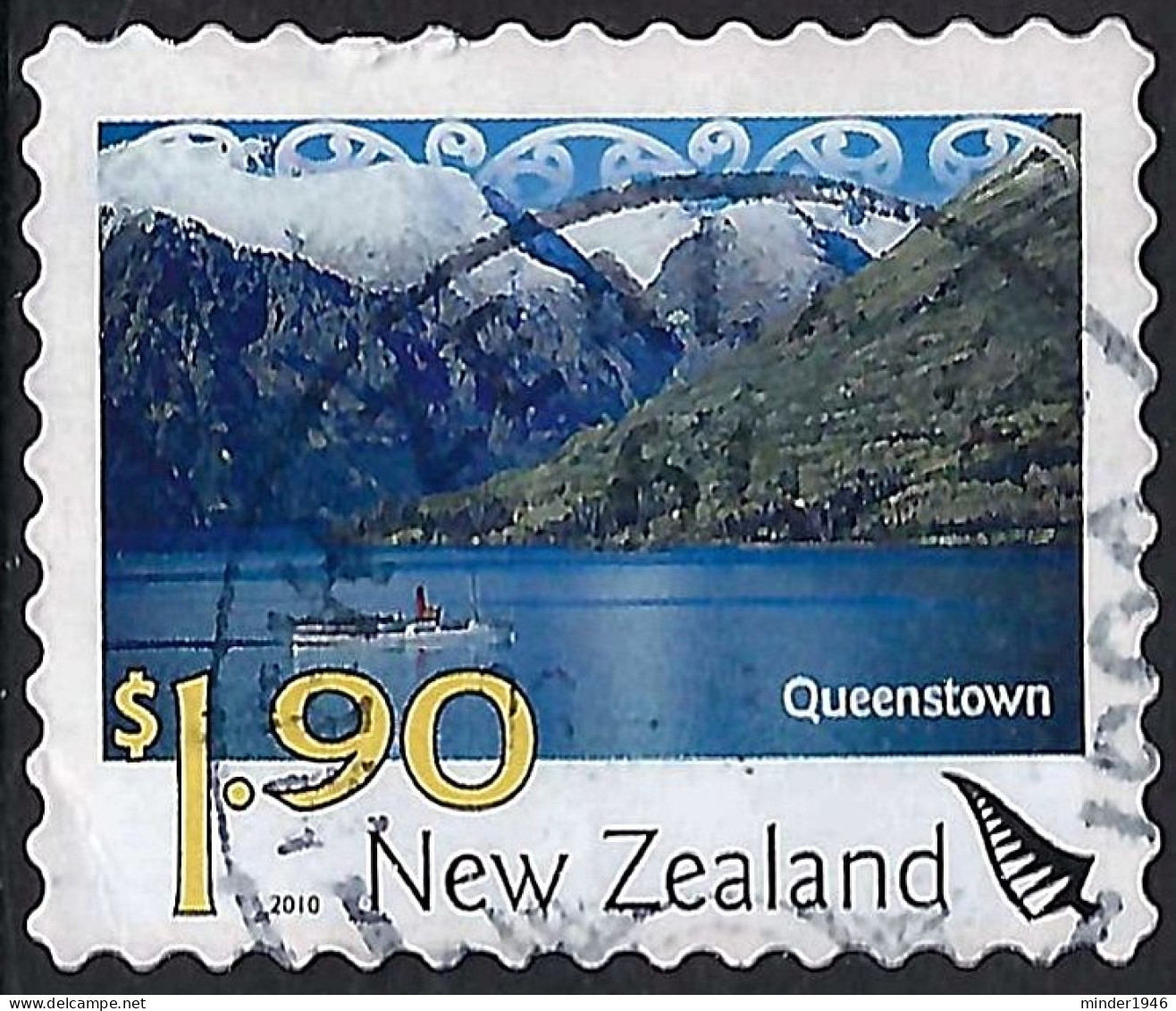 NEW ZEALAND 2010 QEII $1.90 Multicoloured, Scenic-Queenstown Self Adhesive SG3227 FU - Usados