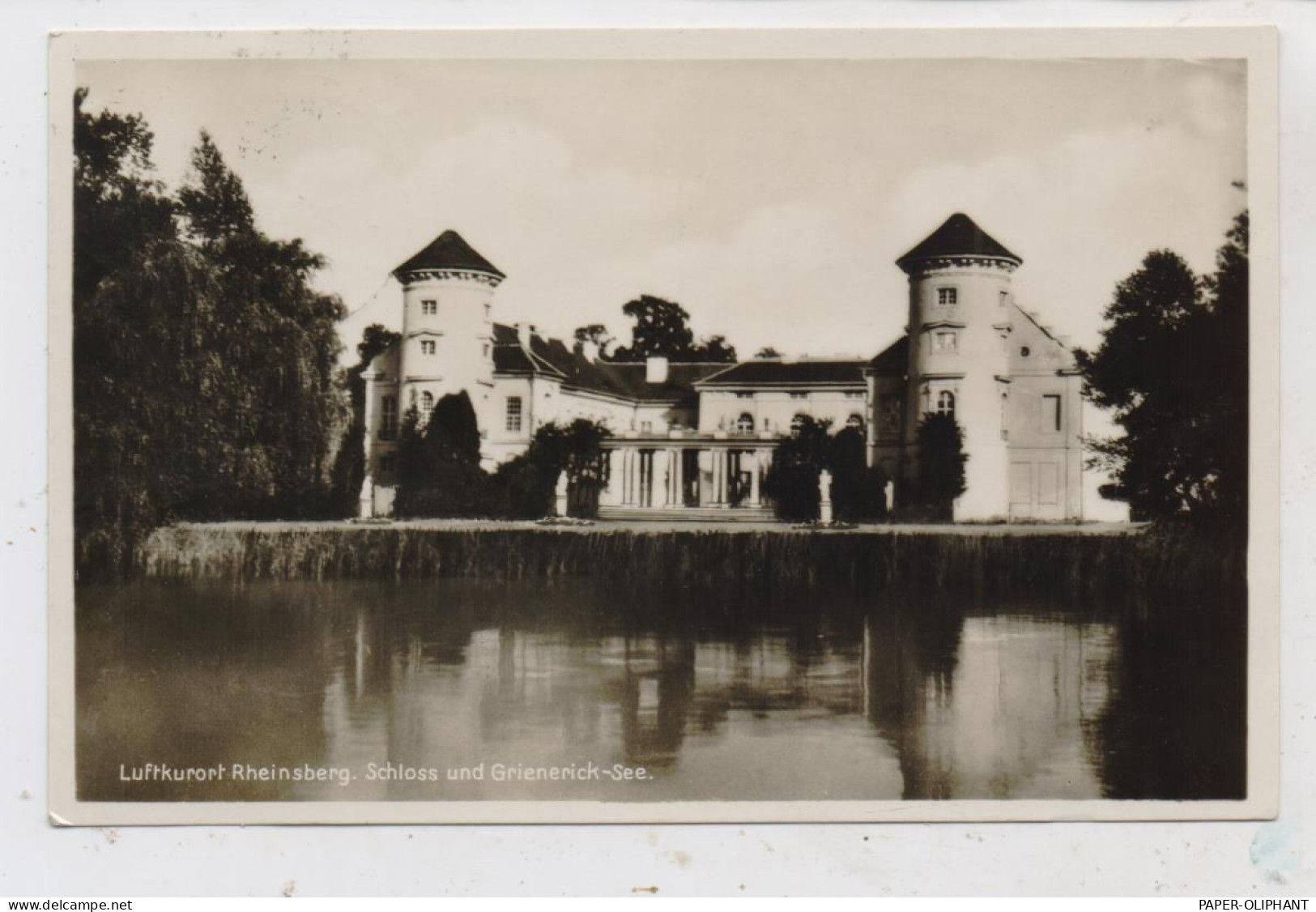 0-1955 RHEINSBERG, Schloß Und Grienerick - See, 1934 - Rheinsberg