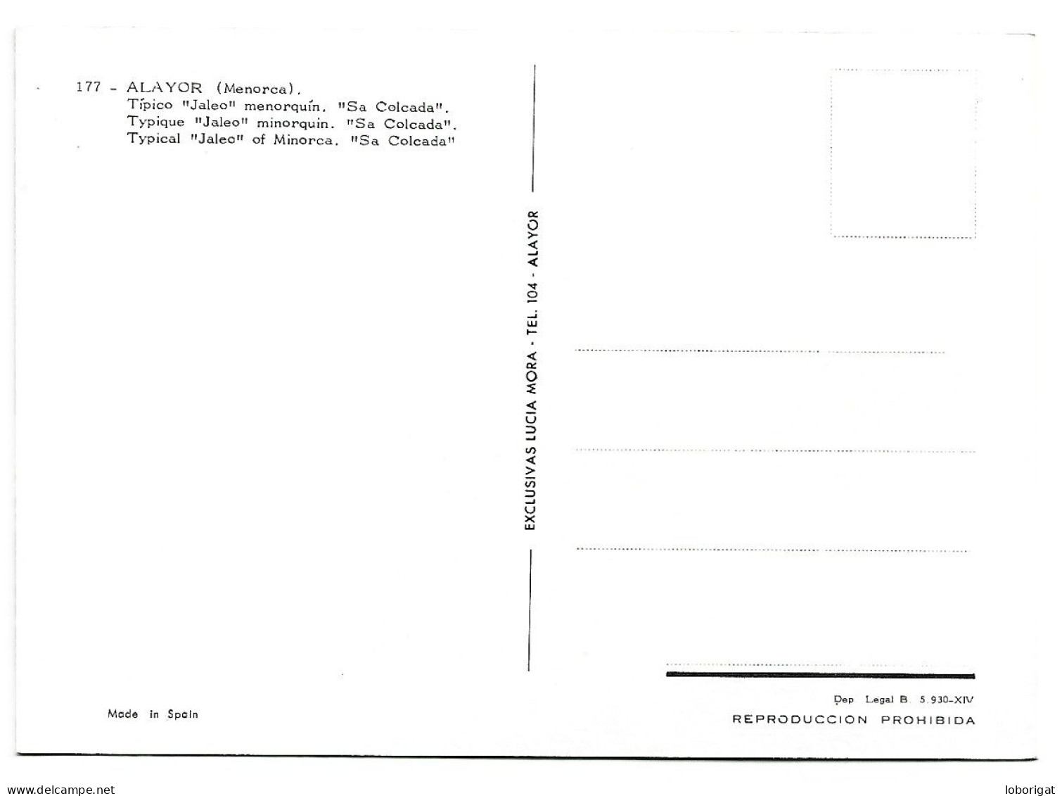TIPICO "JALEO" MENORQUIN - " SA COLCADA ".-  ALAYOR - MENORCA.- ILLES BALEARS - Menorca