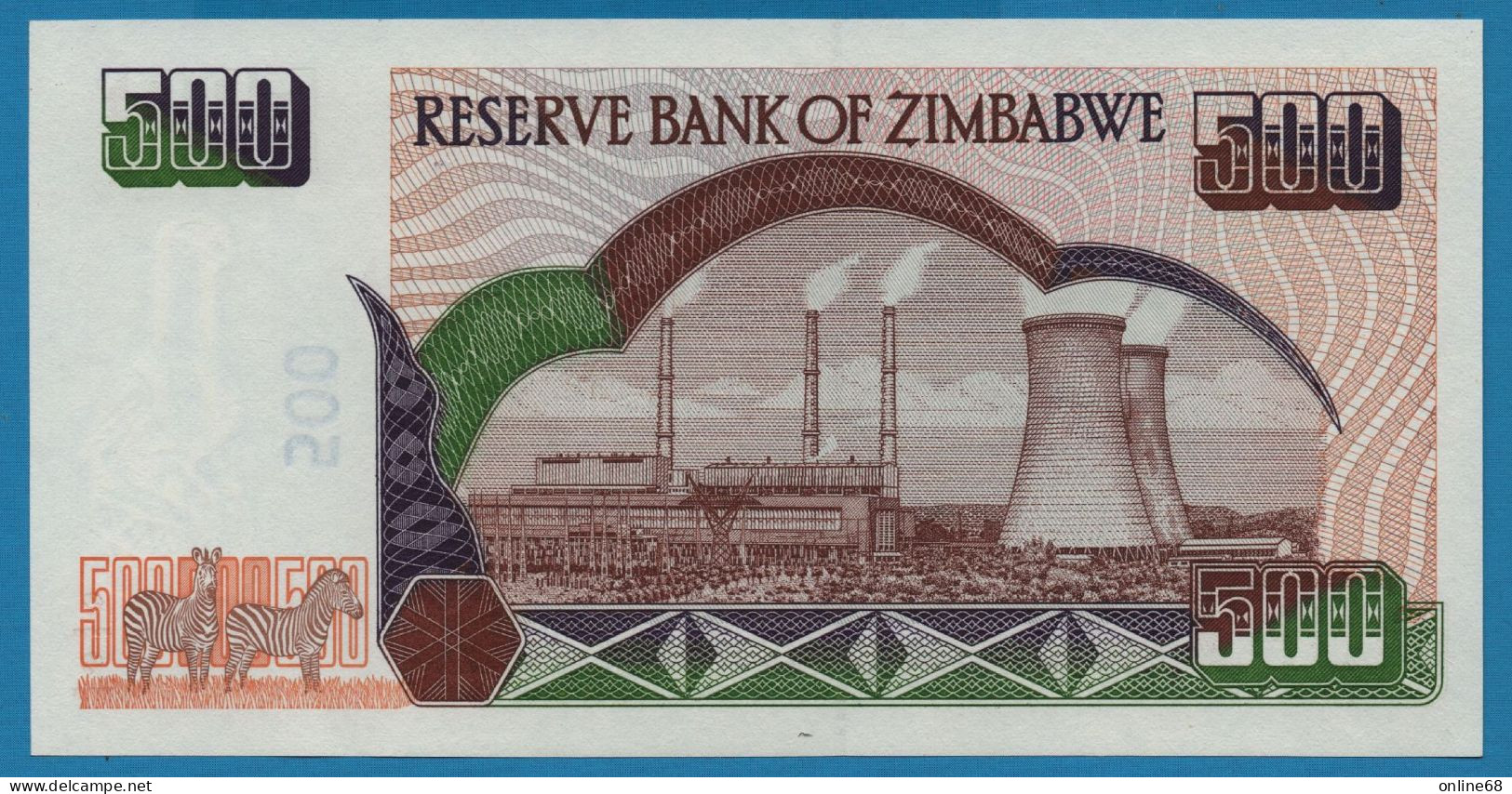 ZIMBABWE 500 DOLLARS 2001 # AC0964813 P# 11a - Zimbabwe