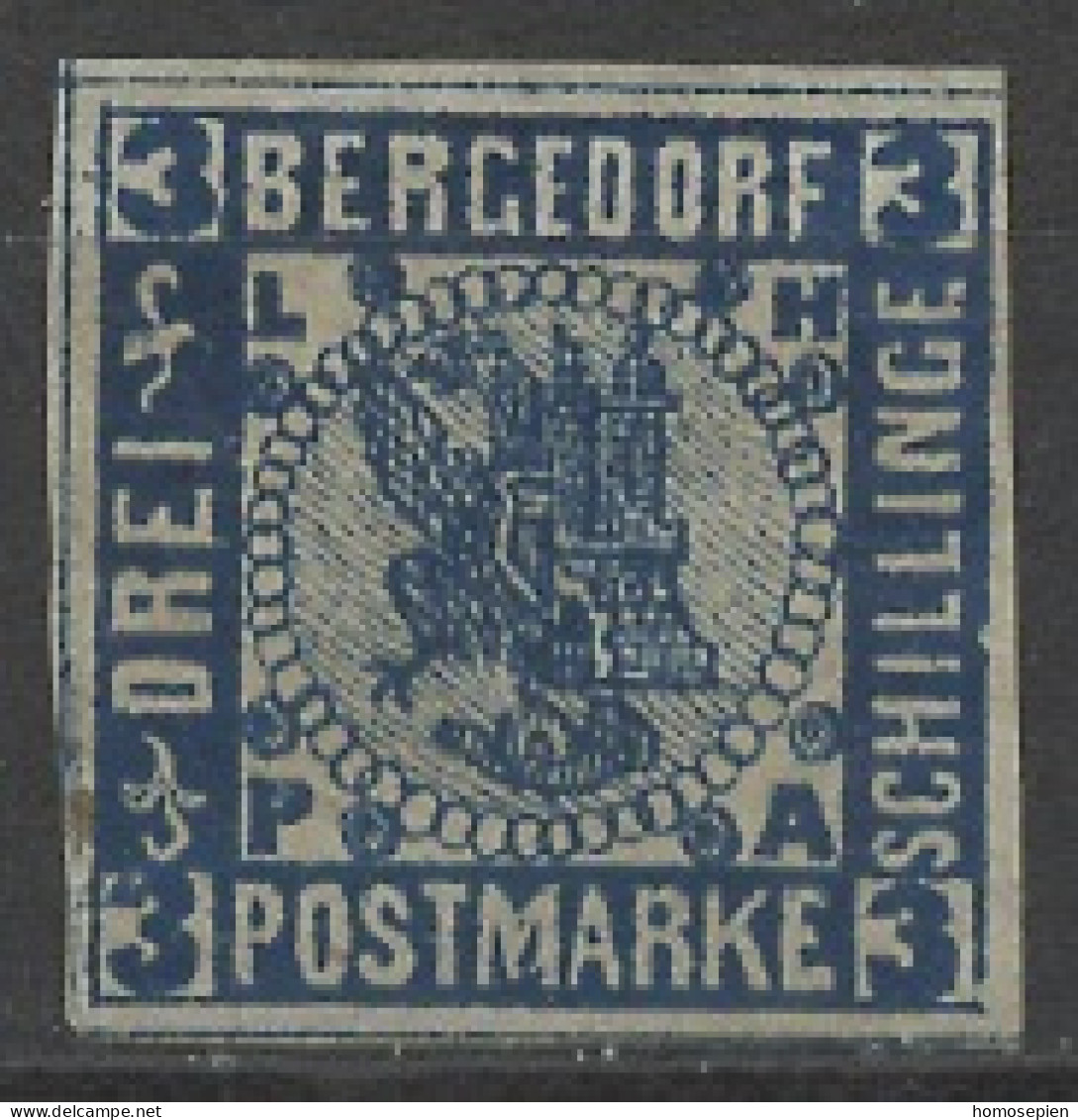 Allemagne Bergedorf - Germany - Deutschland 1871 Y&T N°6 - Michel N°6 Nsg - 3s Armoirie - Bergedorf