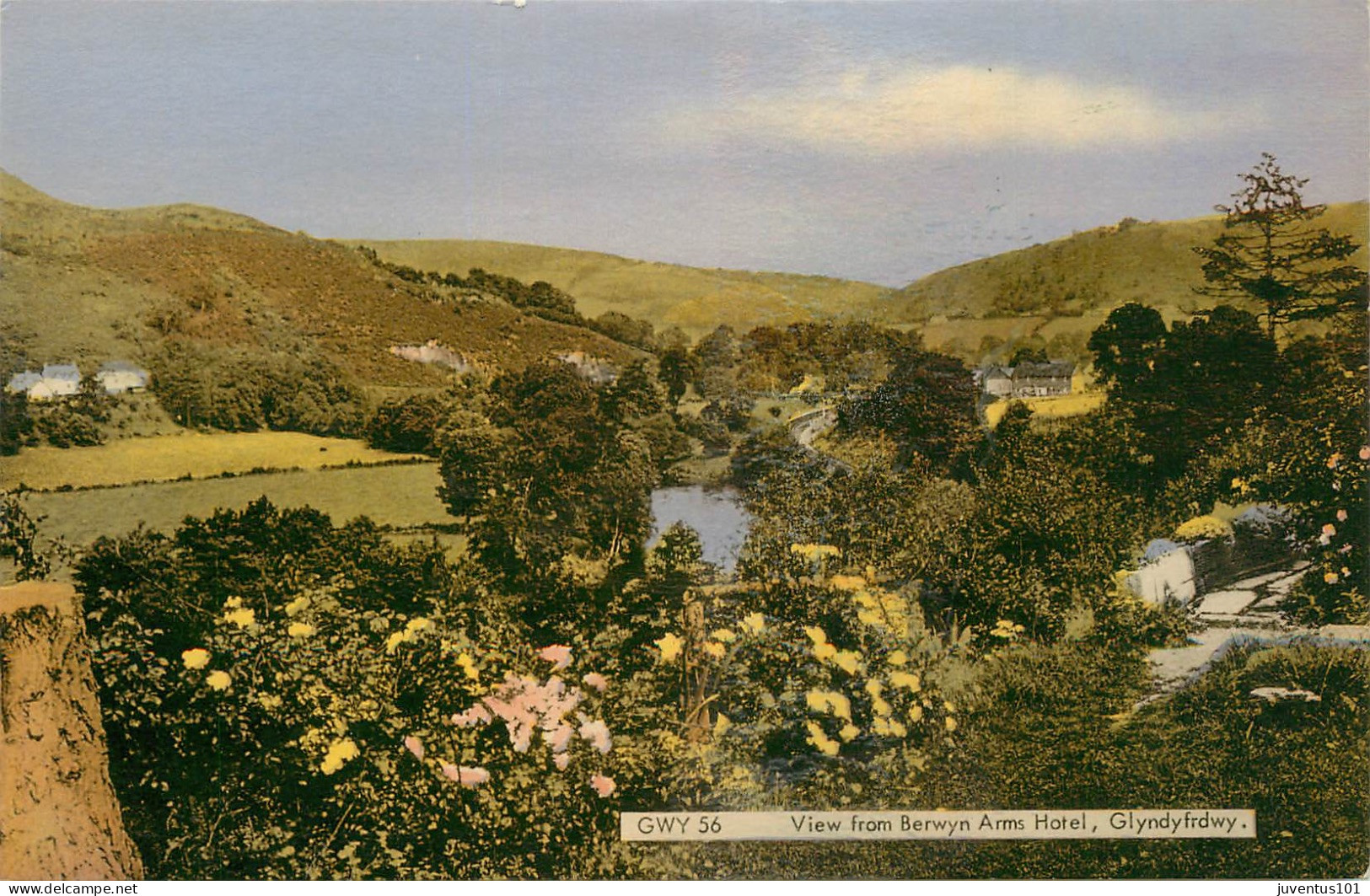 CPSM View From Berwyn Arms Hotel,Glyndyfrdwy        L2188 - Denbighshire