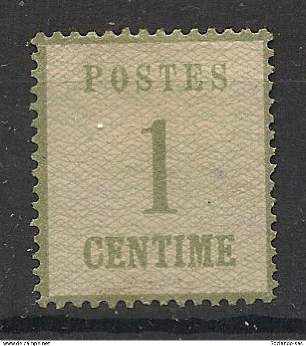 FRANCE - ALSACE / LORRAINE - 1870 - N°Yv. 1 - 1c Vert Bronze - Neuf (*) / MNG - Ongebruikt