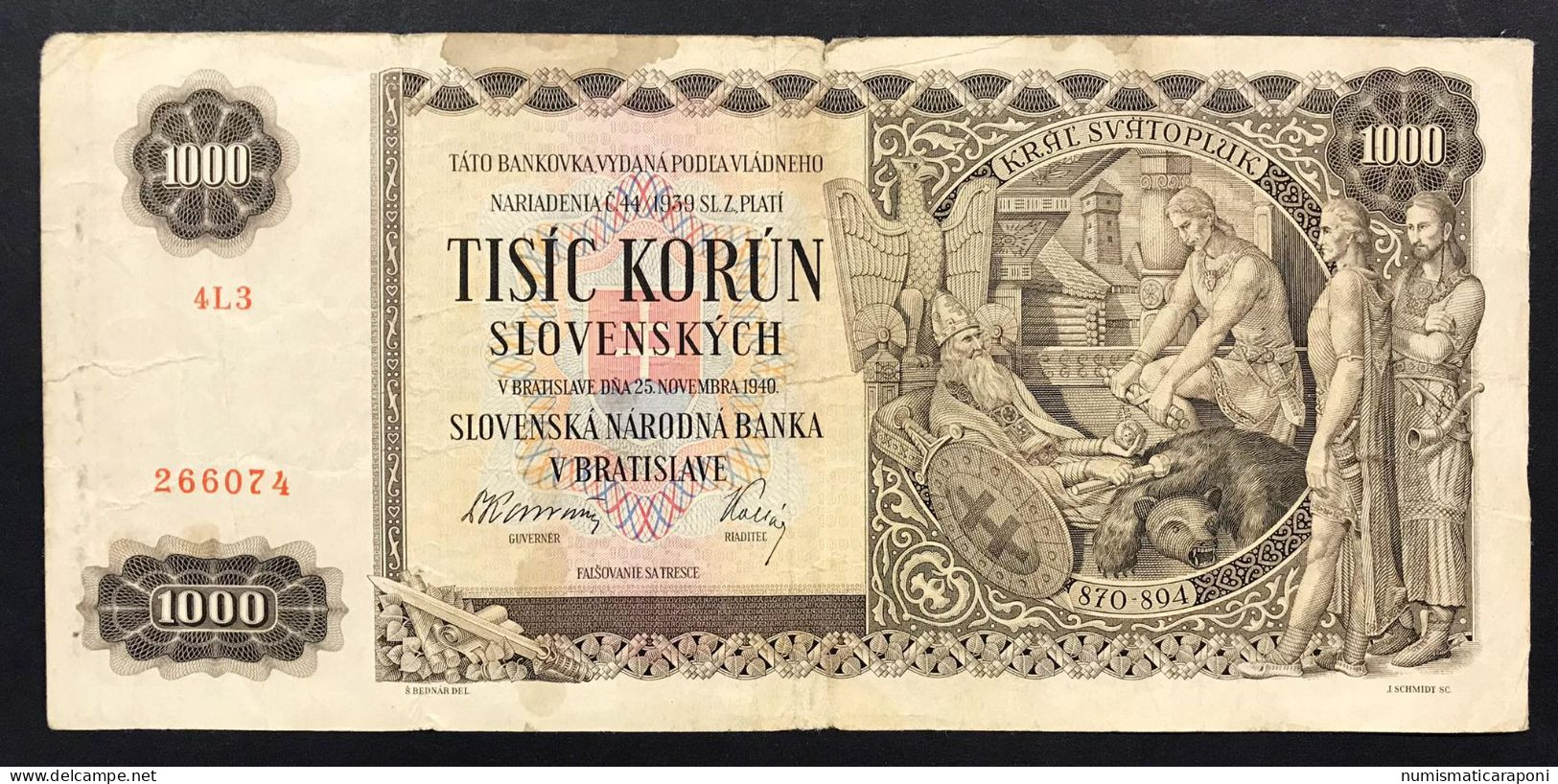 Slovacchia 1000 KORUN 25.11.1940 Pick#13 LOTTO 3214 - Slovakia