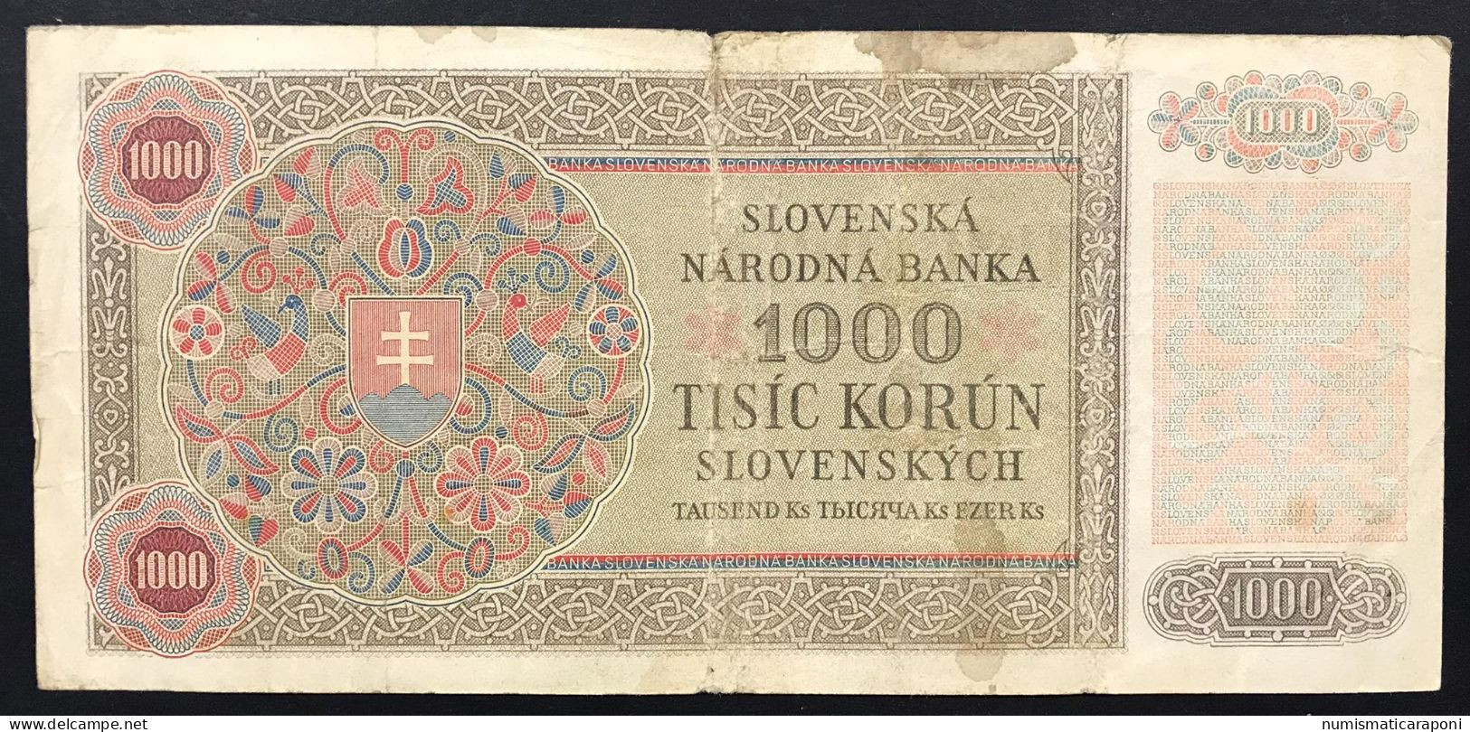 Slovacchia 1000 KORUN 25.11.1940 Pick#13 LOTTO 3214 - Slovakia