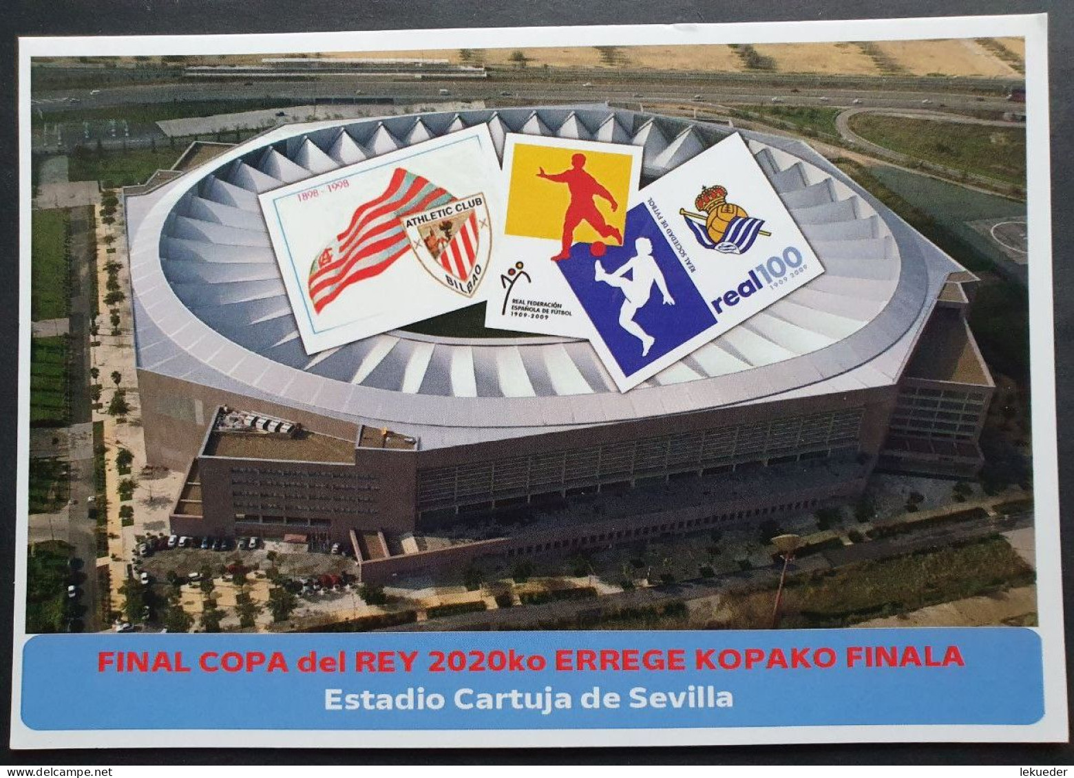 Tarjeta Prepago: Final Copa Rey 2020 De Fútbol En La Cartuja (Sevilla) Entre Athletic Y Real Sociedad - Variedades & Curiosidades