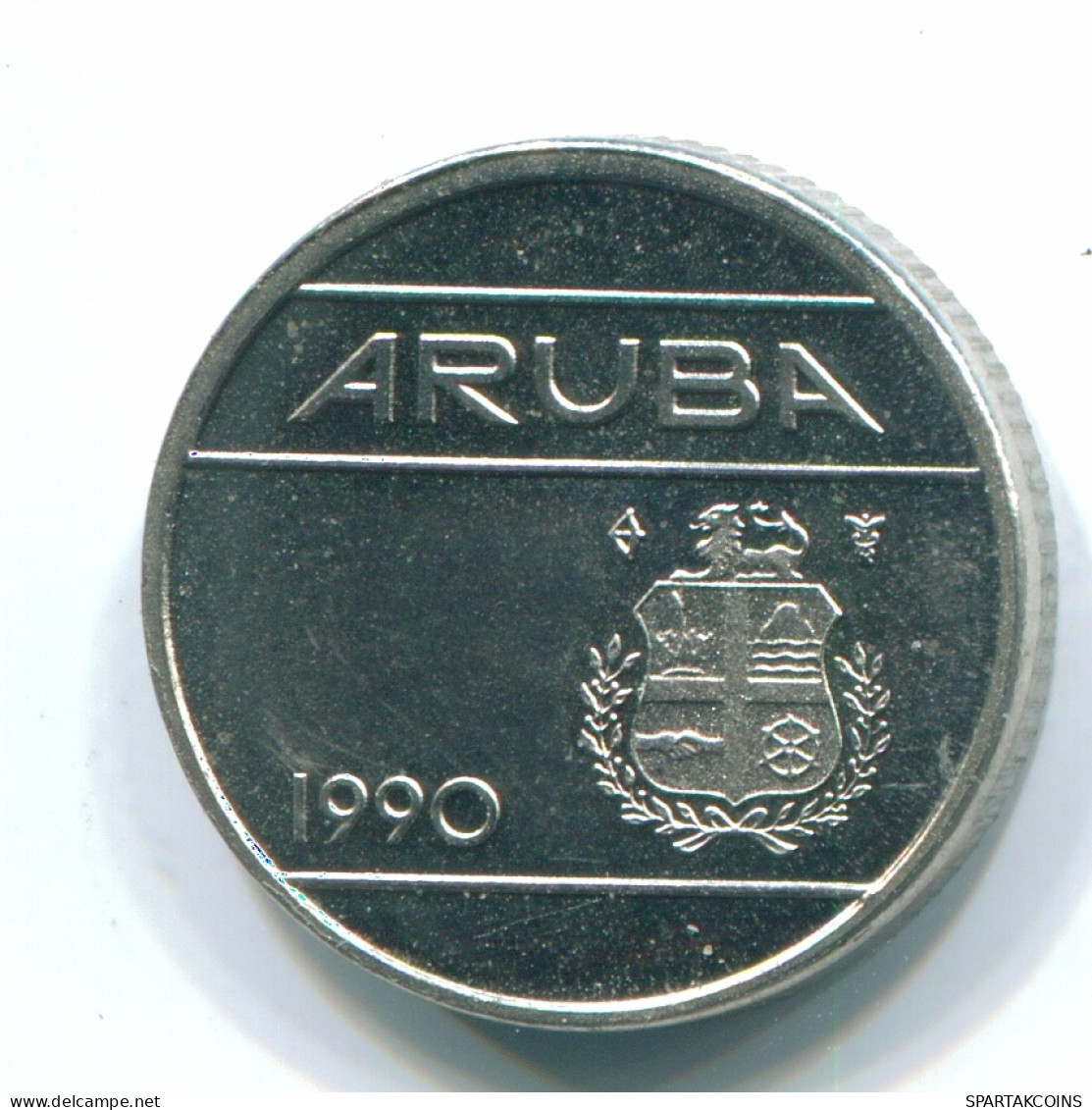 10 CENTS 1990 ARUBA (NEERLANDÉS NETHERLANDS) Nickel Colonial Moneda #S13628.E - Aruba