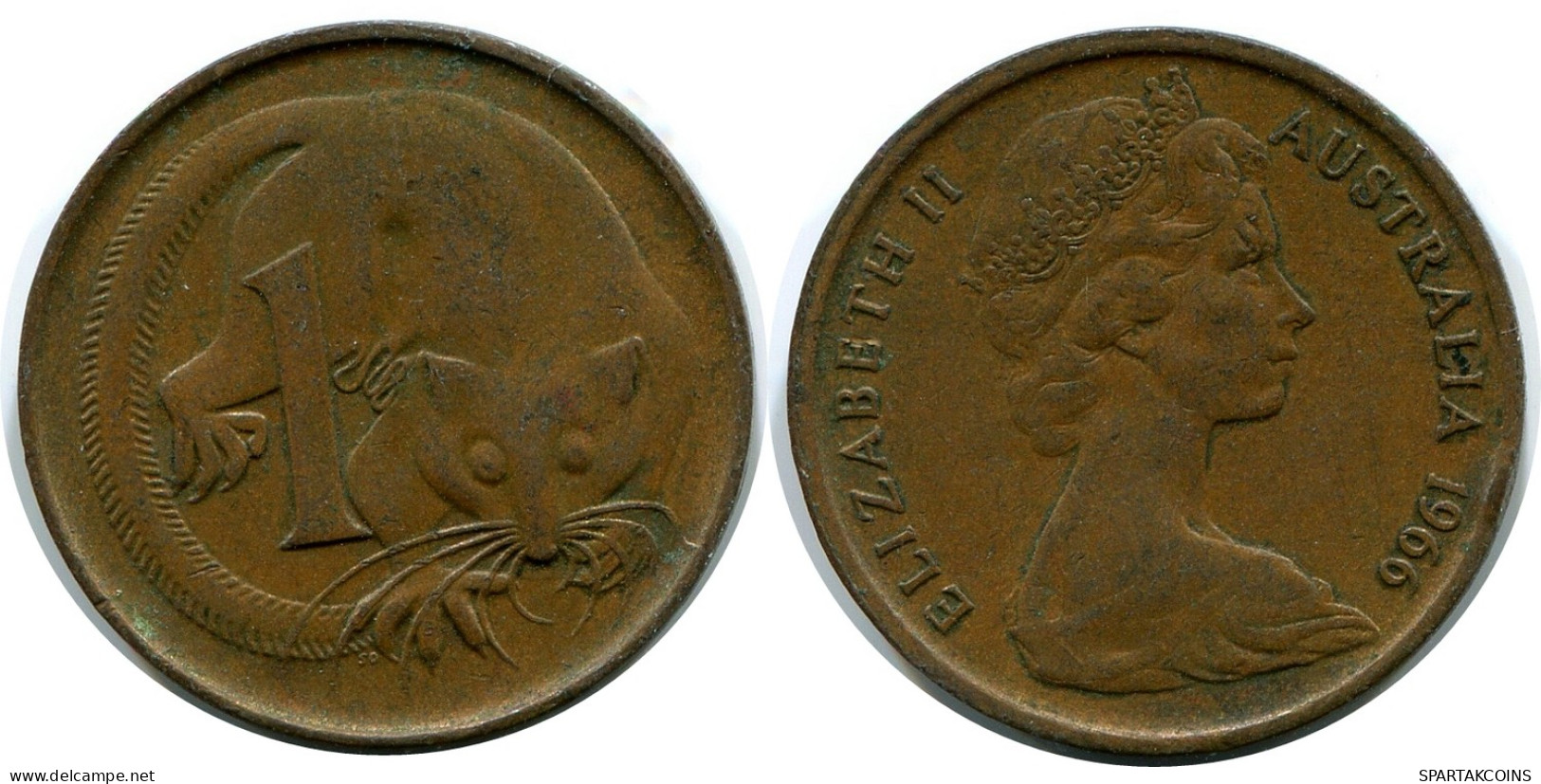 1 CENT 1966 AUSTRALIA Moneda #AR909.E - Cent