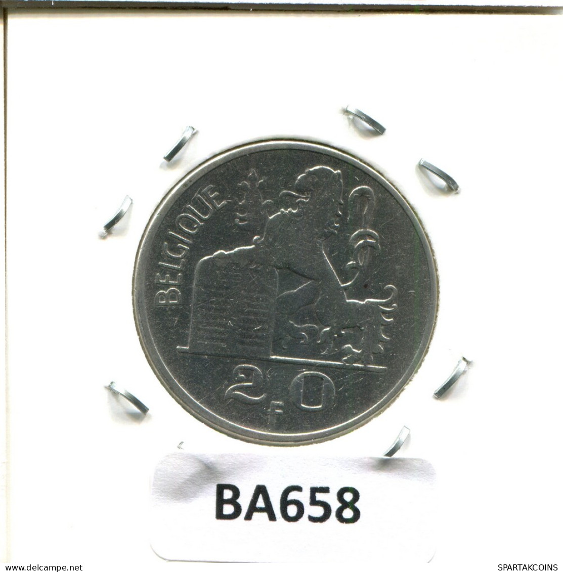 20 FRANCS 1953 FRENCH Text BÉLGICA BELGIUM Moneda PLATA #BA658.E - 20 Frank
