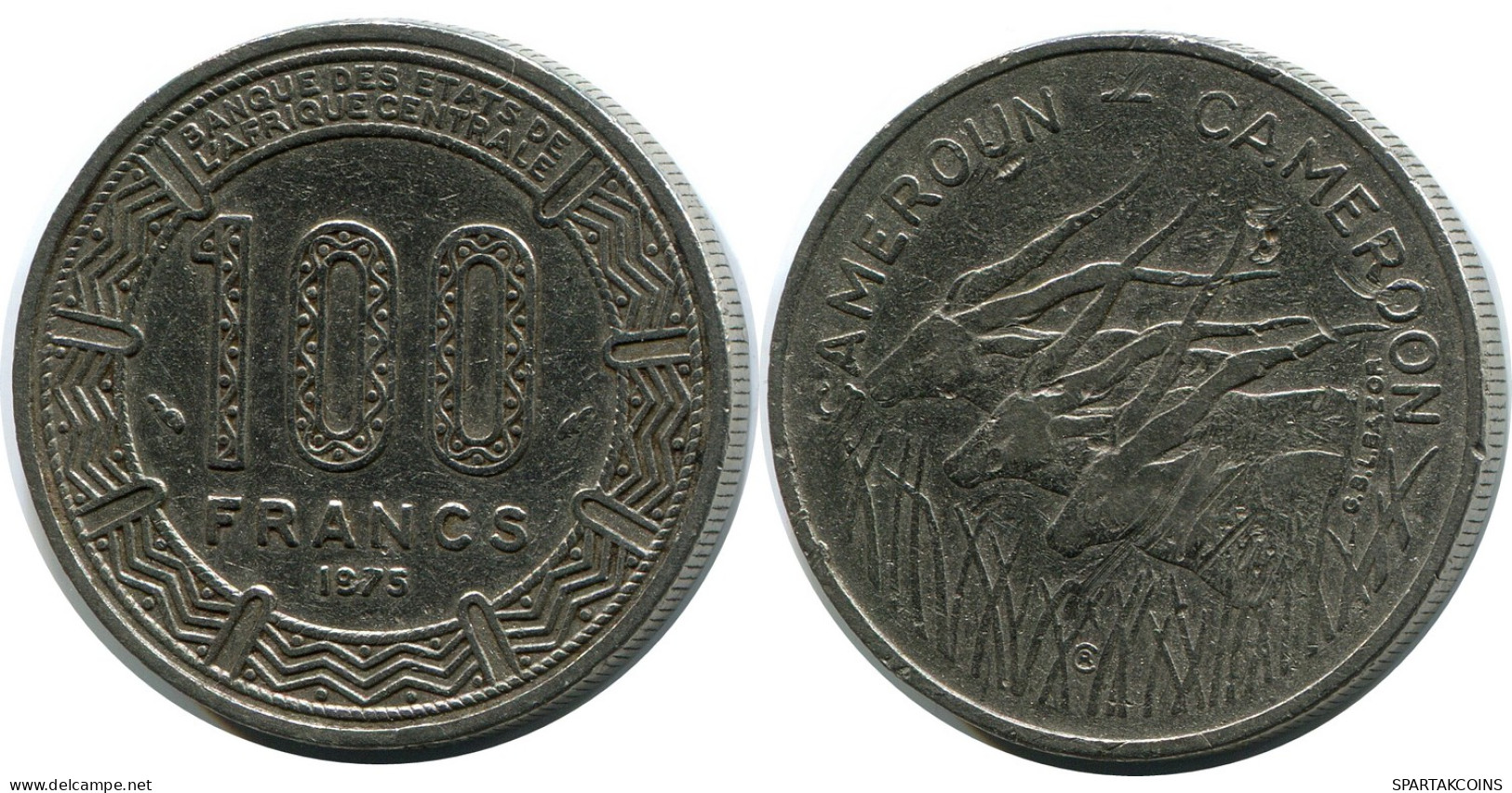 100 FRANCS 1975 CAMERÚN CAMEROON Moneda #AP854.E - Kamerun