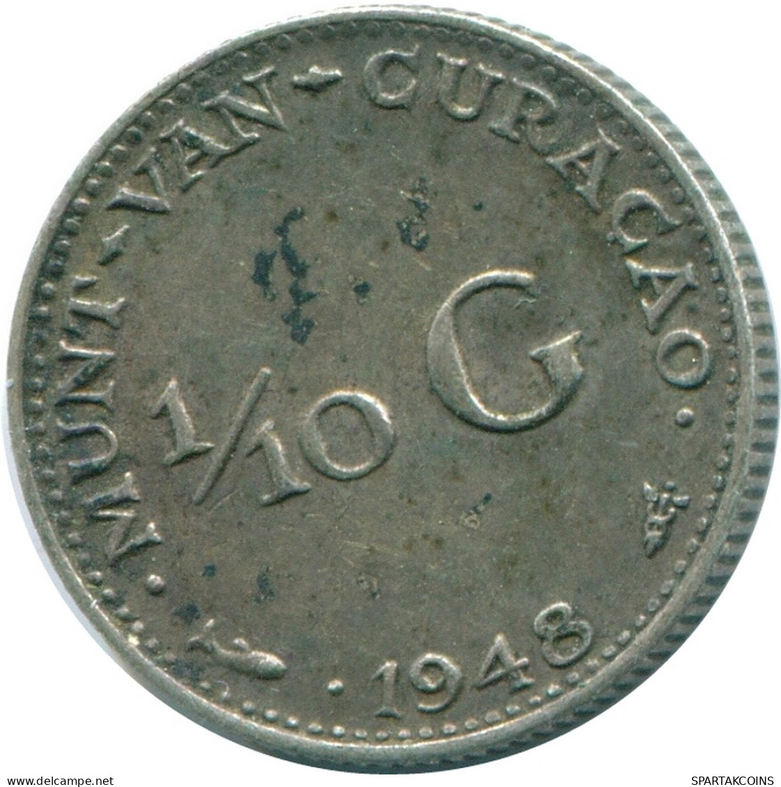 1/10 GULDEN 1948 CURACAO NEERLANDÉS NETHERLANDS PLATA #NL11967.3.E - Curaçao