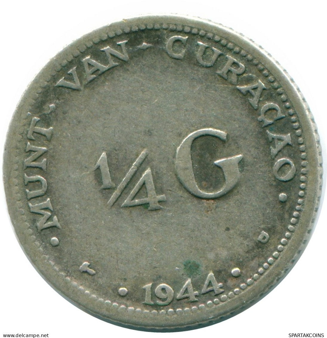 1/4 GULDEN 1944 CURACAO NEERLANDÉS NETHERLANDS PLATA Colonial #NL10606.4.E - Curaçao