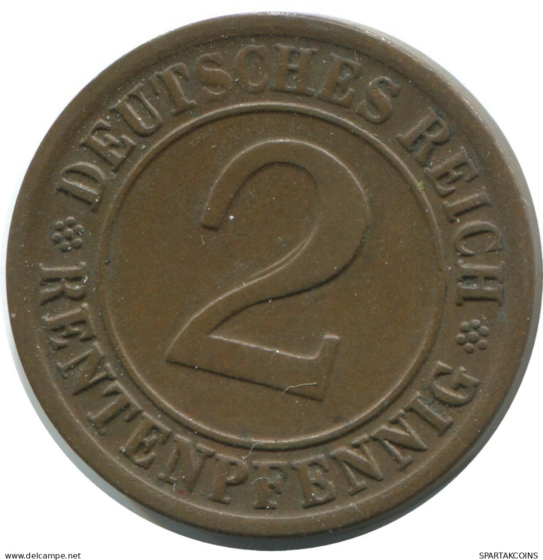 2 RENTENPFENNIG 1924 D ALEMANIA Moneda GERMANY #AE277.E - 2 Renten- & 2 Reichspfennig