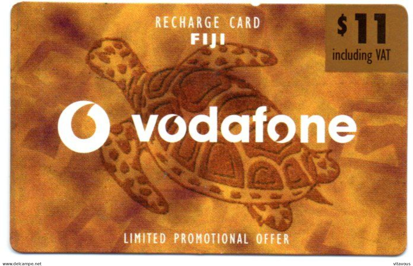 Tortue Tortoise Turtle Cayman Carte Prépayée Recharge Fitji Fiji Card  Telefonkarte (G 938) - Fidschi