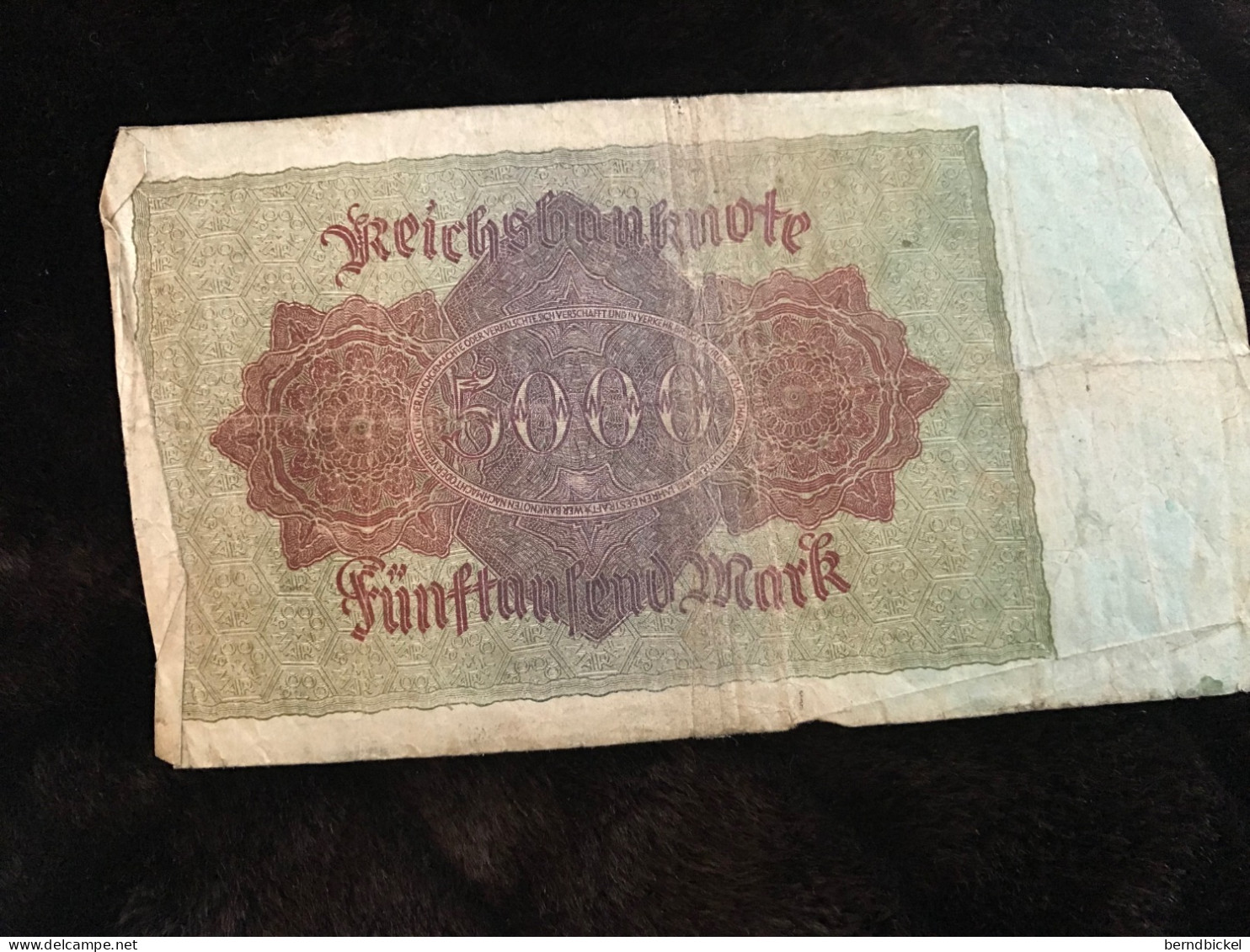 Geldschein Banknote Deutsches Reich 5000 Mark 1922 - 5.000 Mark