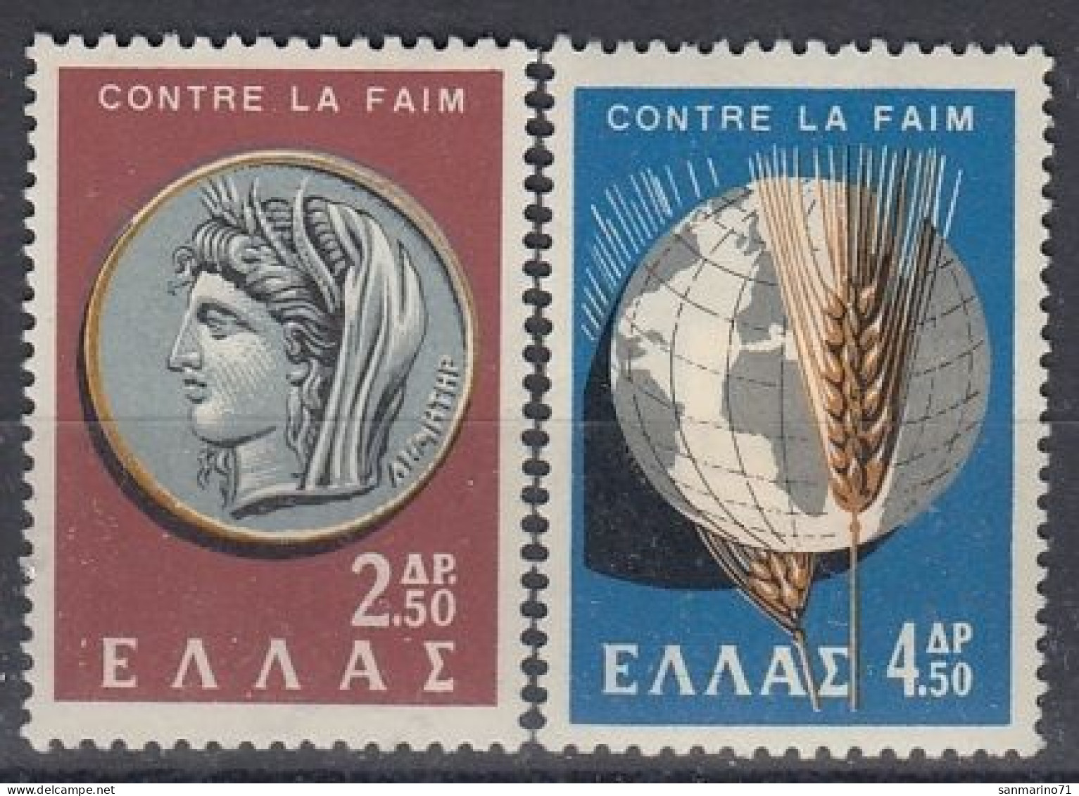 GREECE 800-801,unused - Contra El Hambre