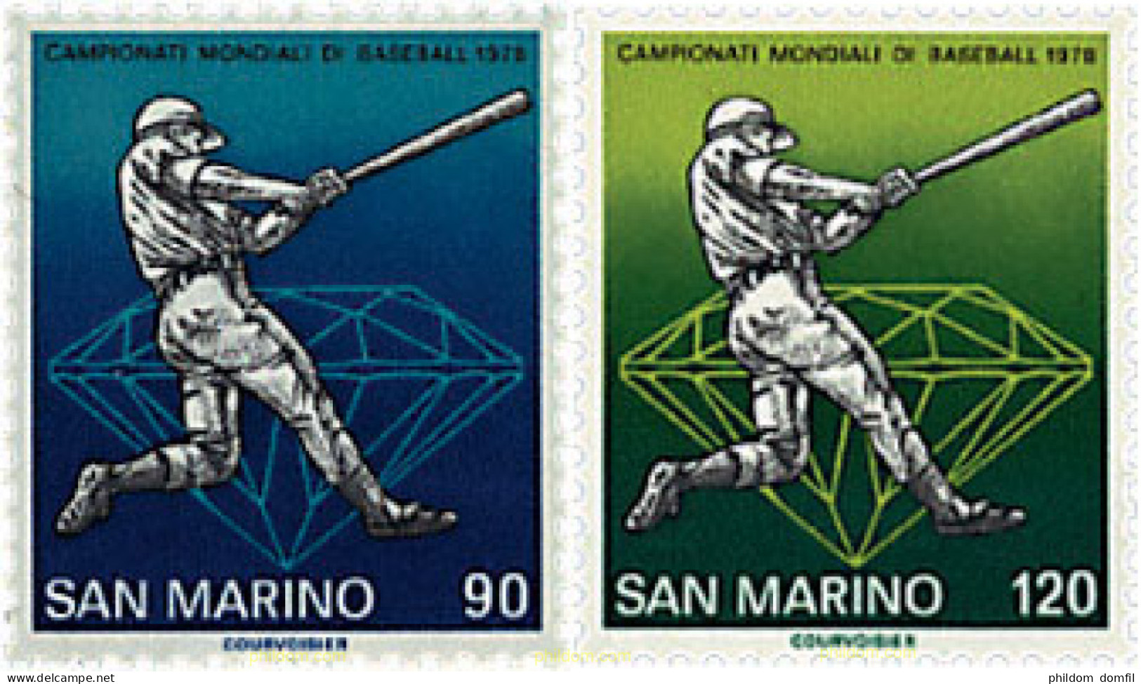 70323 MNH SAN MARINO 1978 CAMPEONATO MUNDIAL DE BEISBOL - Gebruikt