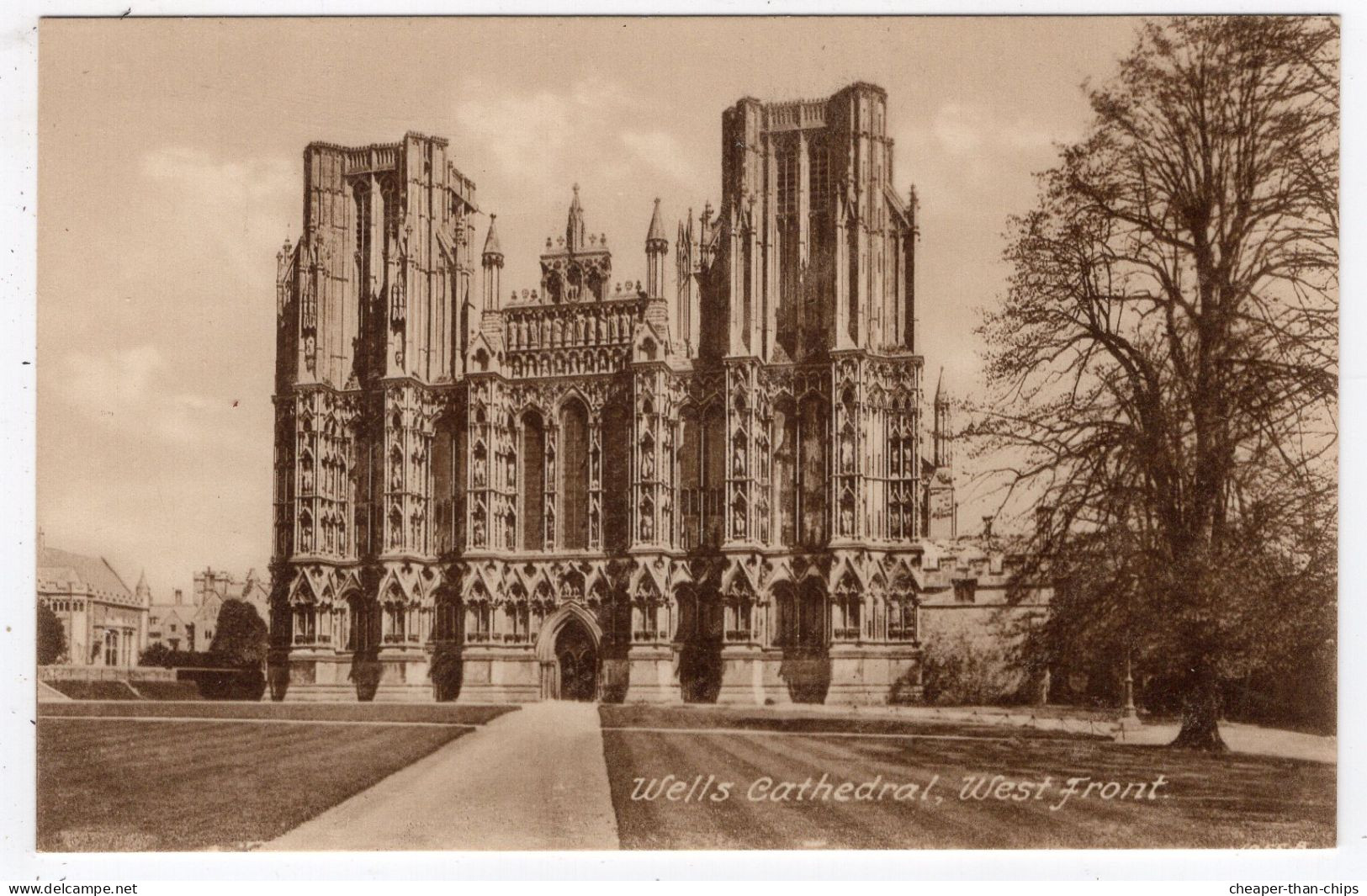 WELLS CATHEDRAL, West Front. - Frith 1055 B - Wells