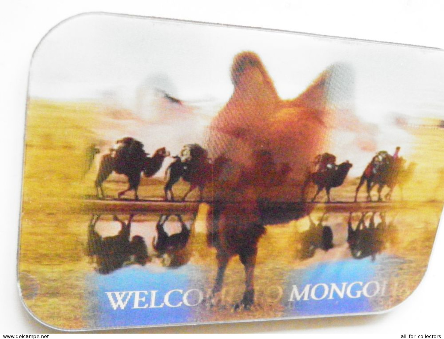 3D Stereo, I Think Taht This Magnet BUT The Magnet Is Missing!  ? 8x12cm Animals Camel Camels Welcome To Mongolia - Animali & Fauna