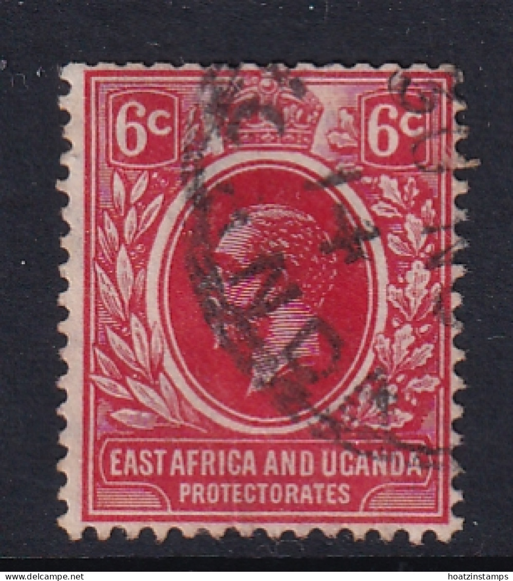 East Africa & Uganda Protectorates: 1912/21   KGV    SG46a   6c   Scarlet   Used - East Africa & Uganda Protectorates