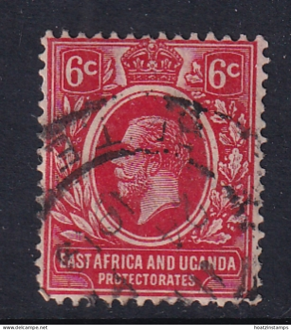 East Africa & Uganda Protectorates: 1912/21   KGV    SG46a   6c   Scarlet   Used - East Africa & Uganda Protectorates