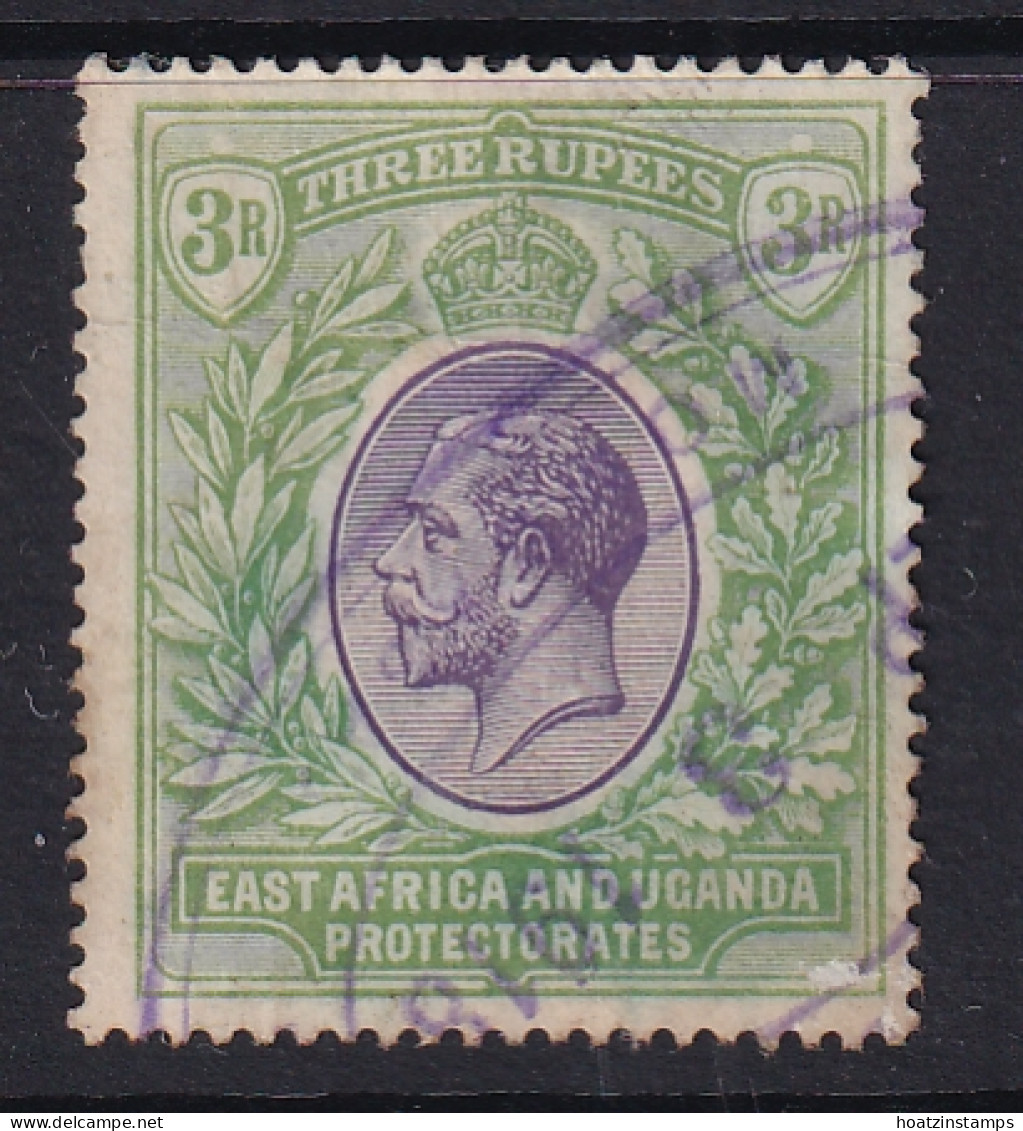 East Africa & Uganda Protectorates: 1912/21   KGV    SG55   3R   Used Fiscal - Protectorados De África Oriental Y Uganda