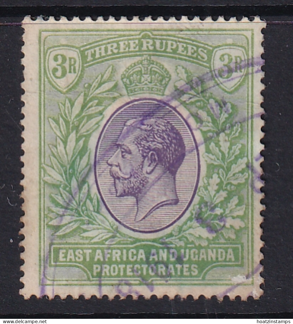 East Africa & Uganda Protectorates: 1912/21   KGV    SG55   3R   Used Fiscal - Protettorati De Africa Orientale E Uganda
