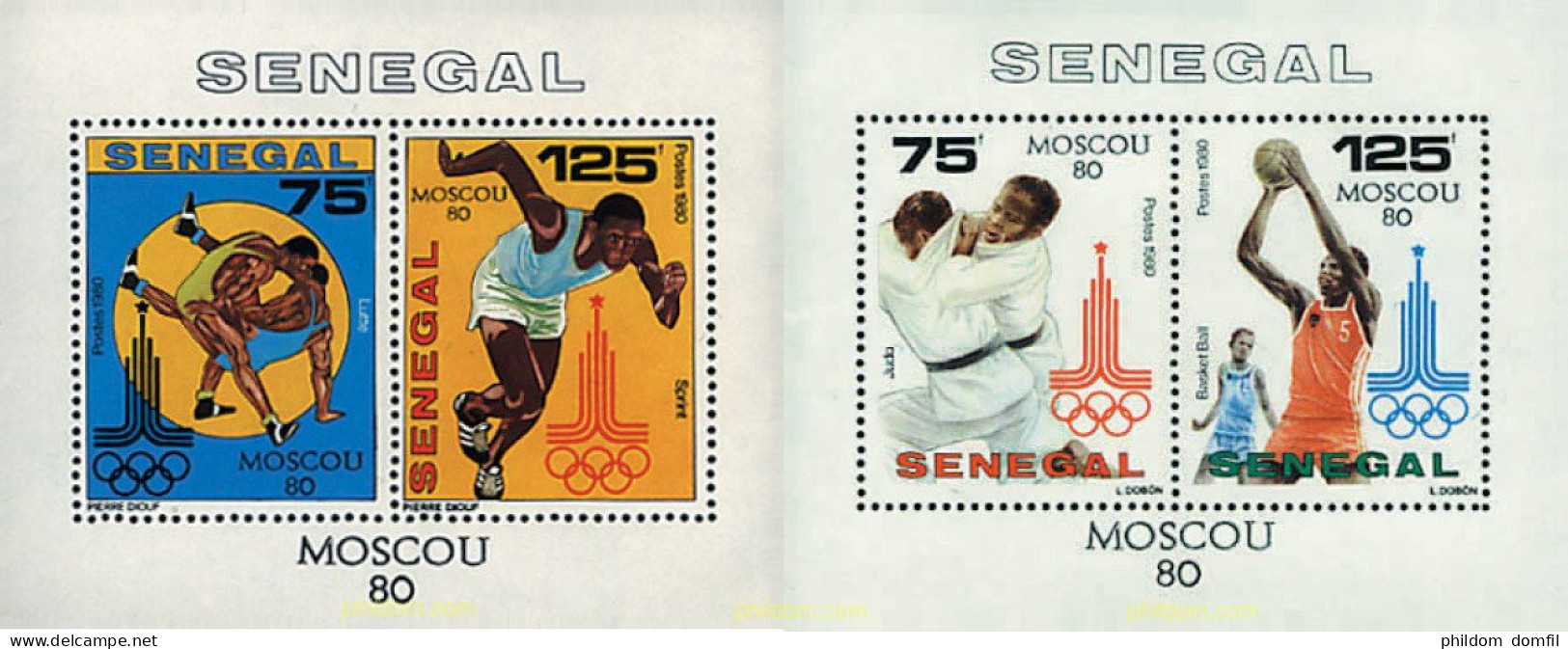 52310 MNH SENEGAL 1980 22 JUEGOS OLIMPICOS VERANO MOSCU 1980 - Wrestling