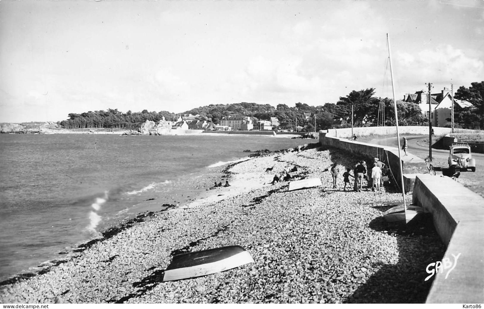 Port Blanc , Penvénan * Vue Générale , Route Et Plage - Penvénan